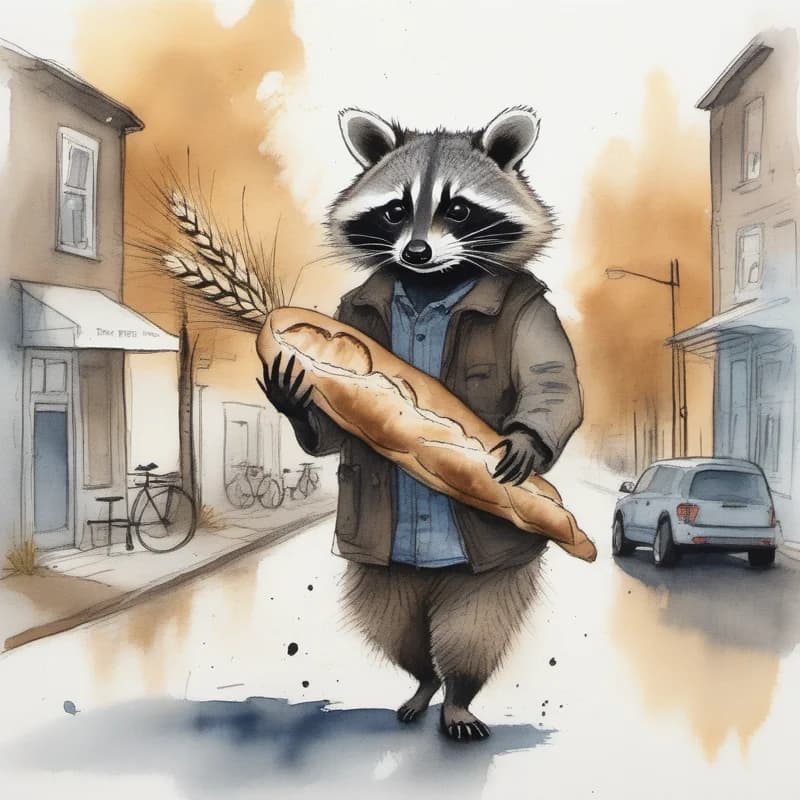 Bandit delivering bread