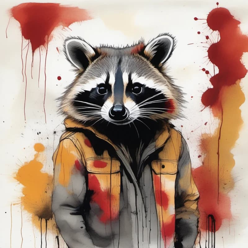 Bandit the trash panda holding a tomato while the app loads